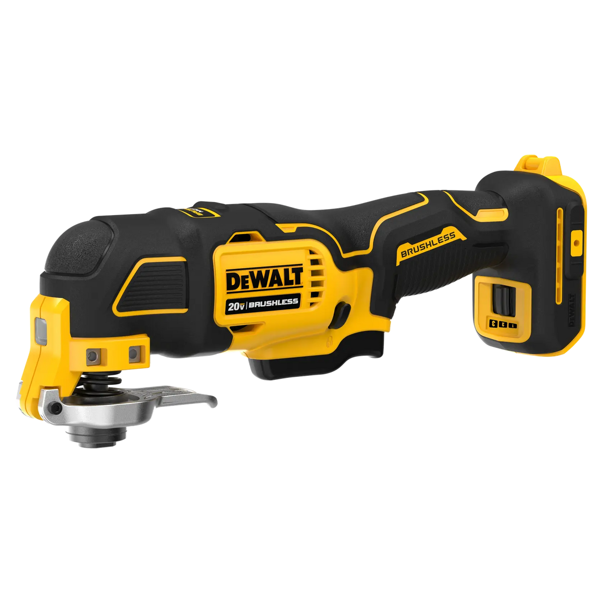 DeWalt DCS356B 20V MAX XR brushless 3-speed oscillating multi-tool, tool only, on white background